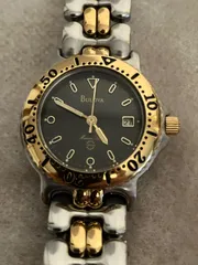 値下げ 稼働★BULOVA ブローバ マリーンスター レディース 腕時計 電池新品のサムネイル