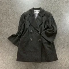Christian Dior Cashmere Coat クリスチャンディオール ダブルブレスト カシミヤ カシミア 100% コート CDボタン グレー レディースのサムネイル