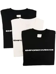 EMPORIO ARMANI ロゴ T シャツ -3 パック 送料無料
