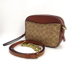 COACH / コーチ ◆シグネチャー ショルダーバッグ ブラウン 斜めがけ 31208 【バッグ/バック/BAG/鞄/カバン】 ブランド【中古】 