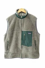 パタゴニア Patagonia 90s 1999年製 USA製 Retro-X Vest ロゴ 刺繍 レトロ フリース ベスト L 灰 グレー ブランド古着ベクトル 中古260227