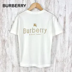 新品未使用 美品 BURBERRY BLACK LABEL バーバリーブラックレーベル ハート ホースロゴ 両面プリント クルーネック Tシャツ ホワイト メンズ 半袖 トップス