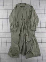 ◇ Θ アー・ヴェ・ヴェ a.v.v ノーカラーコート ライトカーキ S レディース E  【1602040008627】