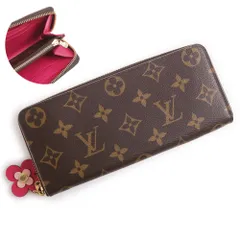 ルイ ヴィトン M64201 ポルトフォイユ クレマンス フラワーチャーム モノグラム レザー ブラウン ホットピンク 長財布 ゴールド金具 箱付 LOUIS VUITTON（新品・未使用品）