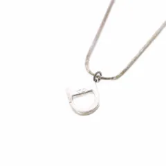 クリスチャンディオール Christian Dior Dロゴ ネックレス ペンダント シルバーカラー /KH ■OH