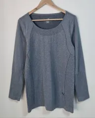 L ) プーマ グレー 機能性 長袖Tシャツ