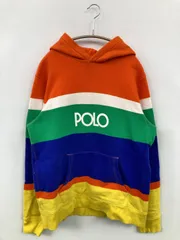 Polo Ralph Lauren ポロラルフローレン パーカー XL その他 コットン 裏起毛 ボーダー柄 ブランドロゴ プルオーバー 長袖