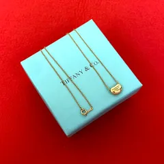 極 美品 TIFFANY&Co. ティファニー ビーン ネックレス K18ゴールド チェーン ネックレス ペンダント アクセサリー ゴールド -1515