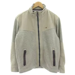 トミーヒルフィガー TOMMY HILFIGER スウェットジャケット ブルゾン S グレー 長袖 スタンドカラー ジップアップ 異素材切替 /HN ■MA