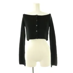 フレイアイディー FRAY I.D 24AW セミオフショルウルトラクロップドカーディガン リブ シルク混 9 黒 /CX ■OS