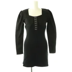 ダーリッチ Darich ドッキングニットワンピース ミニ 長袖 F ブラック /DO ■OS