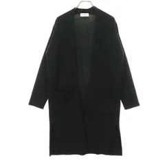 美品 OPAQUE. CLIP オペークドットクリップ 長袖 ロングガウン カーディガン 40 ブラック レディース 古着