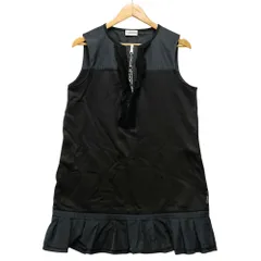 MONCLER モンクレール レディース ABITO フリル ノースリーブ ワンピース ブラック サイズM 正規品 / 40869