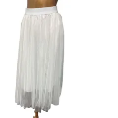 No.225 (♡)チュールスカート  シンプル  無地 フレア