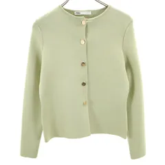 ZARA ザラ 長袖 カーディガン M グリーン系 レディース 古着