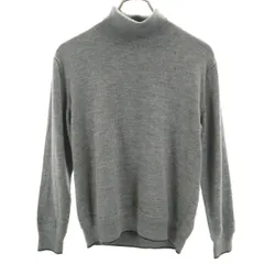 美品 nano universe ナノユニバース ウール 長袖 タートルネック セーター L グレー ニット レディース 古着