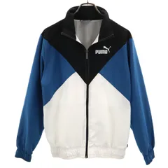 PUMA プーマ ウインドブレーカー S ホワイト 裏メッシュ ジャケット メンズ 古着
