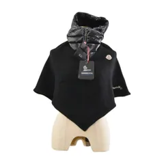 モンクレール MONCLER ポンチョ/ケープ ダウンジャケット ウール×ナイロン GRENOBLE 104cm 黒 レディース F-YA1228