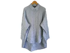 k03251111094　ZARA　XSサイズ　白色×紺色　　トップス　長袖シャツ　通年