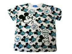 k03251106084 disney 디즈니 120 사이즈 백색×흑색×물색 탑스 반소매 T셔츠 봄 여름
