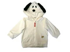 k03251106085　PEANUTS　80サイズ　White　　アウター　ジップアップパーカー　通年