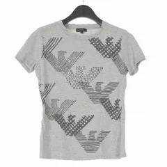 エンポリオアルマーニ EMPORIO ARMANI クルーネック プリントTシャツ カットソー 半袖 40 グレー  6Z2T692J07Z