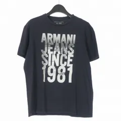 アルマーニ ジーンズ ARMANI JEANS プリントTシャツ カットソー 半袖 L ブラック 黒 6X6T146J00Z 国内正規