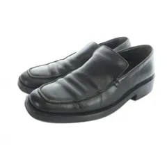 グッチ GUCCI ローファー スクエアトゥ ロゴ レザー 40.525.5cm 黒 ブラック ■GY18 /MQ ■OH