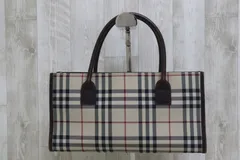 BURBERRY　バーバリー　ノヴァチェック　ハンドバッグ　擦れ、汚れあり