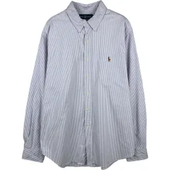 古着 ラルフローレン Ralph Lauren CLASSIC FIT クラシックフィット 長袖 ボタンダウンストライプシャツ メンズXL相当/eaa616023