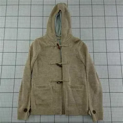 ◇ Θ サマンサモスモス SM2 1917113 ダッフル風フード付きニットジャケット ベージュ系 レディース E  【1602040008399】