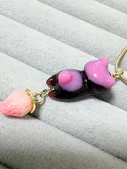 いちごとチョコレートねこ ネックレス