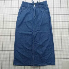 ◇ Θ ジュノア JUNOAH デニムロングスカート レディース XLサイズ ブルー系 E  【1602040064876】