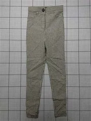◇ Θ ザラ ZARA 4387/650/070 チェック柄スキニーパンツ XS レディース E  【1602040066757】