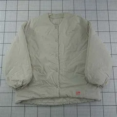 ◇ ⊇ ジャバ JaVa ce0420119 中綿ノーカラージャケット ベージュ系 レディース M E  【1602040070266】