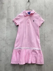 POLO RALPH LAUREN ポロ ラルフローレン ポロシャツ ワンピース sizeS/7/130/ピンク ■◆ レディース