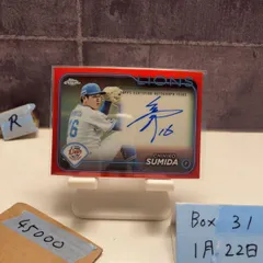 2024 Topps Chrome NPB  隅田知一郎 Chihiro Sumida 2/5 直筆サインカード 埼玉西武ライオンズ Red Refractor カード