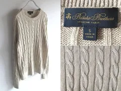 Brooks Brothers ブルックスブラザーズ イタリア製糸使用 リネンニット ケーブルニット サマーセーター S オートミール 国内正規品