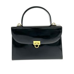 希少☆CELINE オールドセリーヌ ハンドバッグ ボックスカーフ F/10 
