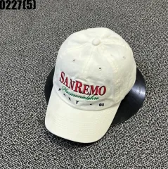 SANREMO 白 ベースボールキャップ 0227