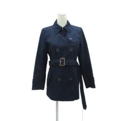 クミキョク 組曲 KUMIKYOKU トレンチコート ミドル丈 2 紺 ネイビー ダブルブレスト ベルト付き /SM14 ■ECB001