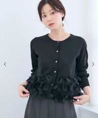 TSUHARUbyサマンサモスモス メッシュかぎ針スカラップ前後カーディガン TSUHARUbyサマンサモスモス メッシュかぎ針スカラップ前後カーディガン