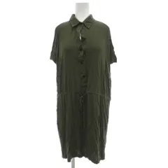 セオリー Theory ワンピース S ノースリーブ ひざ丈 カーキ /AE ■GY06