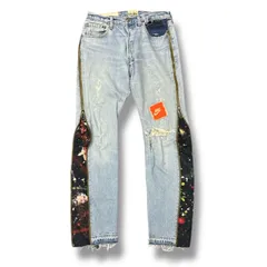 国内正規 GALLERY DEPT. 18AW 再構築デニムパンツ サイドジップ ジーンズ デニムパンツ ギャラリーデプト インディゴ 30 （99613A） 国内正規 GALLERY DEPT. 18AW 再構築デニムパンツ サイドジップ