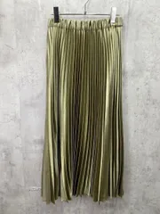 N. Natural Beauty Basic エヌナチュラルビューティーベーシック サテンプリーツスカート sizeM/イエロー ■◆レディース