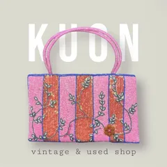 昭和レトロハンドバッグ　ビーズバッグ　ヴィンテージバッグ　オケージョン　パーティーバッグ　和装　着物小物　ビーズ刺繍バッグ　個性派