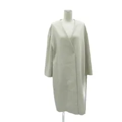 ノーリーズ Nolley's ノーカラーコート ロング丈 38 グレー /HO9 ■ECD001