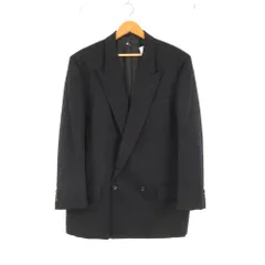 美品 COMME des GARCONS HOMME DEUX コムデギャルソン オム ドゥ DJ-05021S テーラードジャケット S ウール100% ダブル 1B 紺 無地 スーツ メンズ AU3880A66