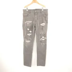 1PIU1UGUALE3 ウノピュウノウグァーレトレ 113(MRP493 CTU221)9TAPERED PROGRESSIVE DENIM テーパードジーンズ VI XL相当 リペアダメージ加工ストレッチデニムパンツ メンズ AU4169A90のサムネイル