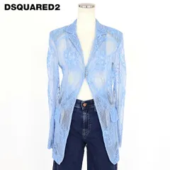 【マイアミ様専用】ディースクエアード DSQUARED2 レディース テーラードジャケット チュール刺繍タイトテーラードジャケット ブルー系  （サイズ/38）ds0002のサムネイル